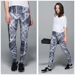 Lululemon Wunder Under Pant *Full-On Luon (Roll Down) Fold Over Leggings Printed